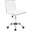 Mid-Back Leather Office Chair Retro Style White 1