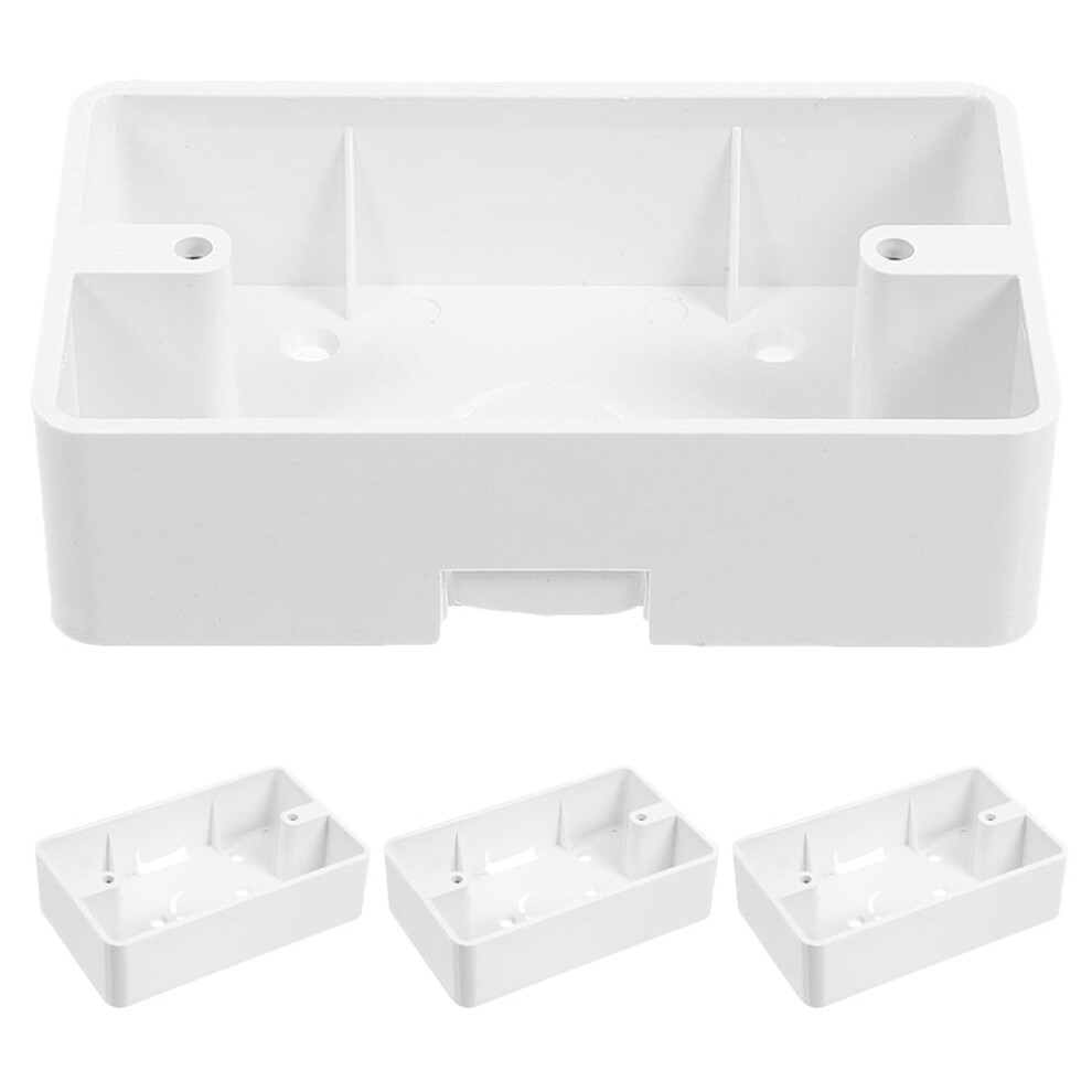 Plastic Electrical Outlet Box 2-Gang 4 Pcs 9555307963912