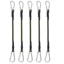 Hochleistungs-Gummiseile für den Außenbereich mit Karabinerhaken, 5er-Pack