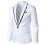 Einfarbiger Herrenblazer für Business oder Hochzeit, weiß, Größe 4 (M) 1