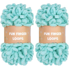 Dik lusgaren, zachtgrijs tie-dye chenille, 2-pack
