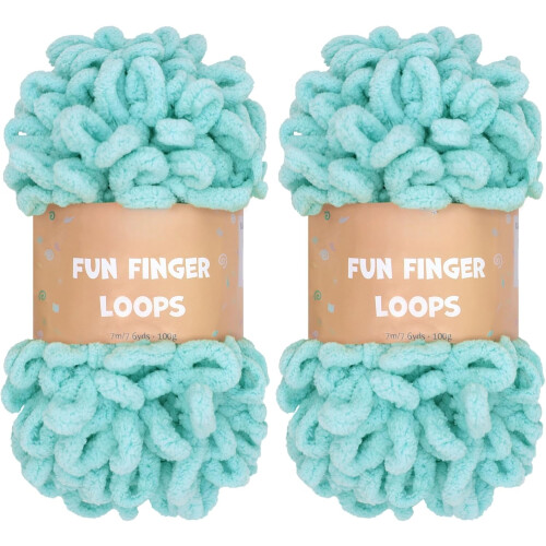 Fire Bulky Loop Gri Moale, Vopsit Chenille, Pachet de 2