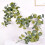 Ghirlanda artificiale di edera con rose e gypsophila, 1,8 m 1