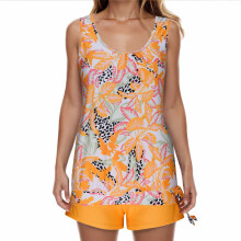 Dámska potlačená tankini súprava, 2-dielna, plus size
