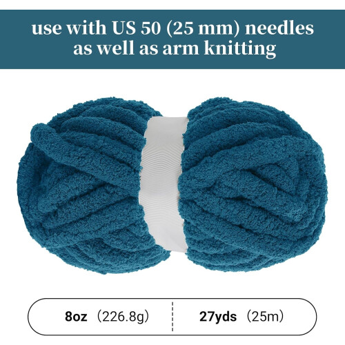 Chunky Chenille Garn27 Yards8oz Blødt og Fluffy