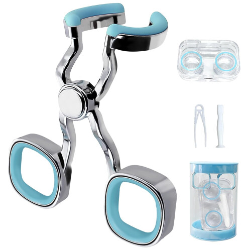 Contact Lens Applicator Tool with Case, Sucker and Tweezer,