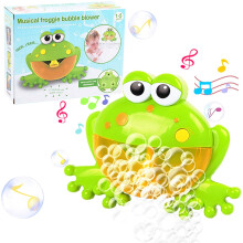Set de juguetes de burbujas para el baño del bebé con soplador de rana y 12 canciones.