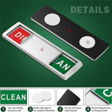 2PCS Dishwasher Magnet Clean Dirty Sign Shutter Only Changes When You Push It Non-Scratching Dishes Are Clean or Dirty