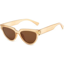 Cat-eye zonnebril voor dames, vintage zwart, klein montuur.