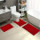 Ensemble de tapis de bain en chenille extra douce 3 pièces 1