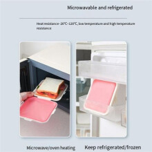 Sandwich-Salat-Aufbewahrungsbox, Silikon-Aufbewahrungsbox für Mittagessen, Wiederverwendbarer Lebensmittel-AufbewahrungsbehäLter, Mikrowelle,