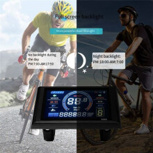 Electric Bike Display 24V-72V Waterproof LCD Display S966 Electric Bike Controller Panel Dashboard,Waterproof Connector