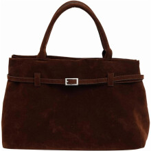 Dámska semišová taška Slouchy Retro hnedá