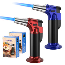 Torche à butane rechargeable avec verrouillage de sécurité (lot de 2)