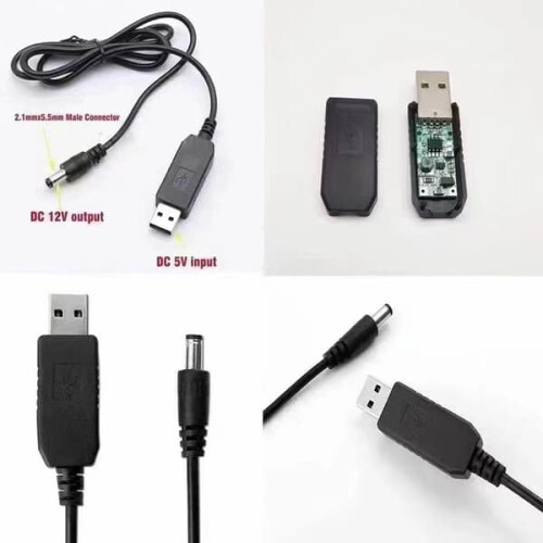 Conversor Boost USB de 5V para 12V com 8 adaptadores USB A5 2
