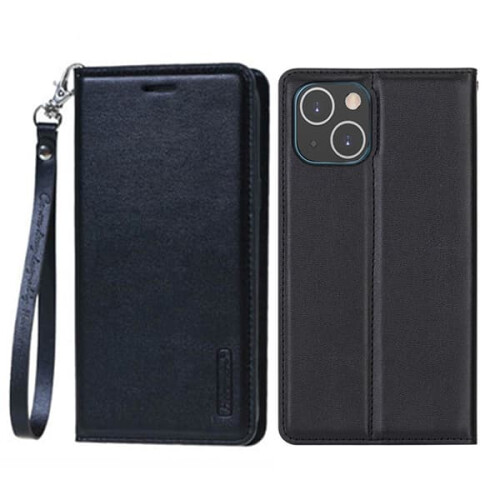 Compatible con iPhone 13 - Funda tipo cartera HANMAN dorada 1