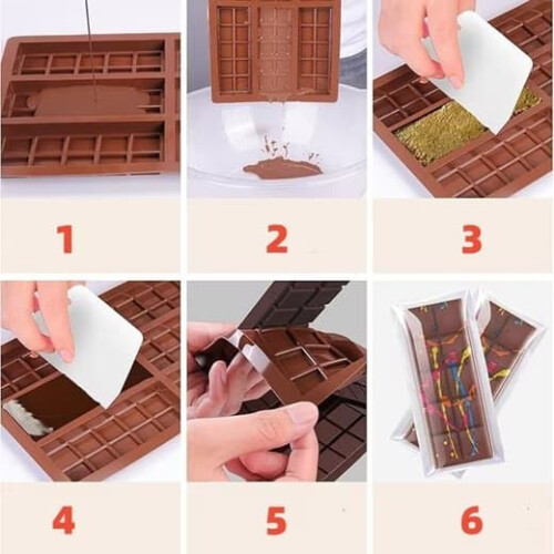 Silicone Chocolate Mold Set with Slabs, Scraper, and Bag 2