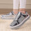 Damen Athletic Light Runner High Top Sneakers Silber Größe 5