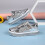 Brede high-top sneakers til kvinder, sølvfarvede, størrelse 8,5 5