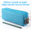 Ozmmyan pencil case candy color 3-layer blue 3
