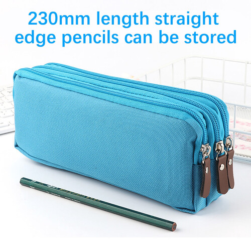 Ozmmyan pencil case candy color 3-layer blue 2