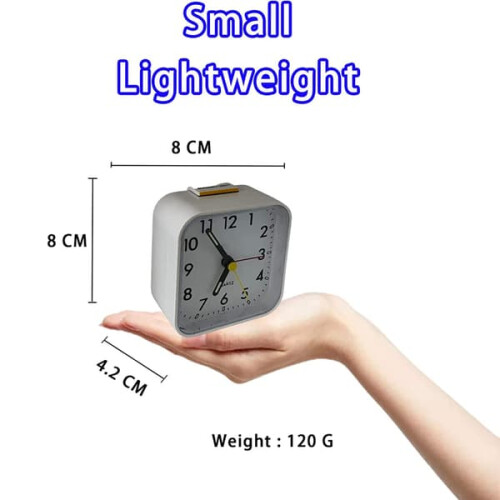 Analog Alarm Clock with Light and Snooze Function White 1