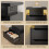 Nightstand with Charging Station and RGB Lights Black 6