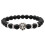 TUOBARR Sort Matteret Sten Armbånd 8mm 2