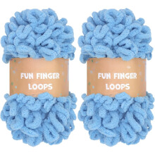 Dik lusgaren, zachtgrijs tie-dye chenille, 2-pack