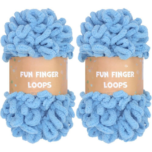 Fio de chenille tie-dye cinza claro com laços grossos (pacote com 2)