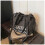 Borsa tote da donna in denim nero con coulisse 1