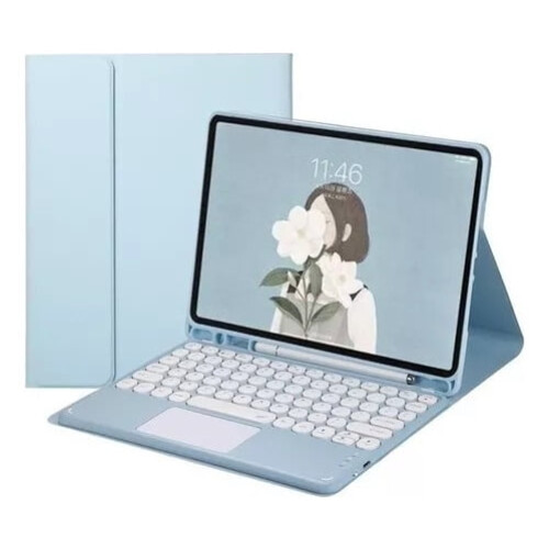 Capa redonda com teclado touchscreen para iPad de 10,2 polegadas (9ª geração)