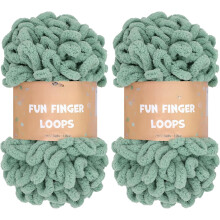 Dik lusgaren chenille 7,6 meter 3,5 oz (2 stuks) Grijs tie-dye