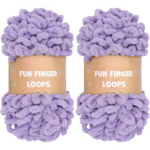 Dik lusgaren, zachtgrijs tie-dye chenille, 2-pack