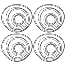 Correas de transmisión de goma para reparación de casetes, 50 unidades, tamaños surtidos.