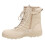 Botas táticas masculinas de trabalho em couro com zíper lateral 1