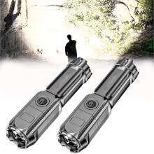 Wiederaufladbare LED-Taschenlampe mit 900.000 Lumen und einstellbarem Zoom (2-fach)