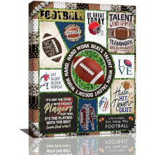 Tableau sur toile encadré 12x16 pouces, style football
