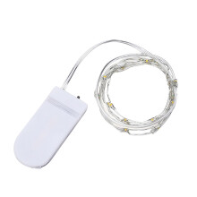 Guirnalda de luces LED de alambre de cobre, blanco cálido, 5 unidades