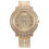 Relógio feminino de quartzo com strass e numerais romanos 1
