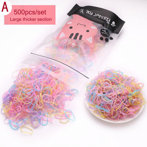 Elastici per capelli monouso colorati per bambini, 1000 pezzi