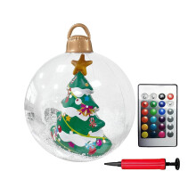 Boules de Noël gonflables avec lumières LED 24 pouces