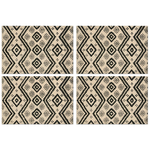 Boheemse linnen placemats set van 4, 30 x 45 cm
