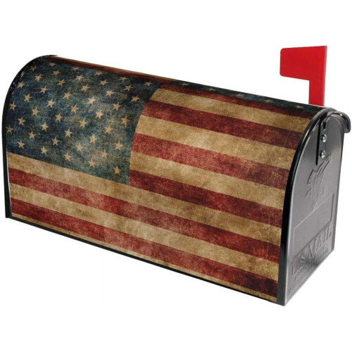 Magnetisk postkassedeksel til amerikansk flagg, 64 x 51 cm