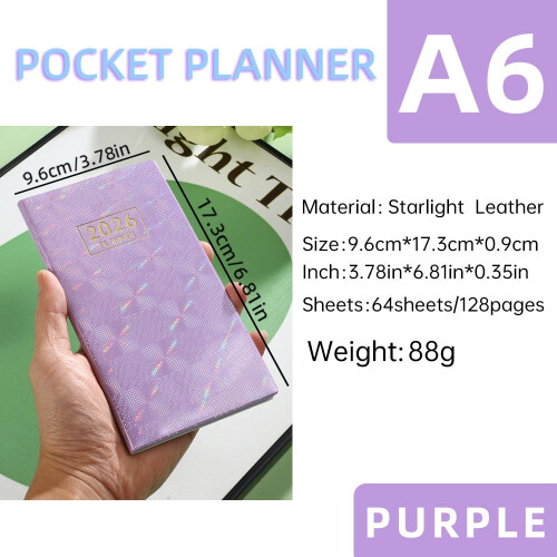 Mini-A6-Notizbuch-Tagesplaner (1er-Pack)