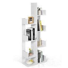 Bibliothèque blanche à 8 niveaux pour la maison et le bureau