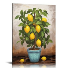Citromos falikép vászonkép Vintage Botanical 40x50 cm