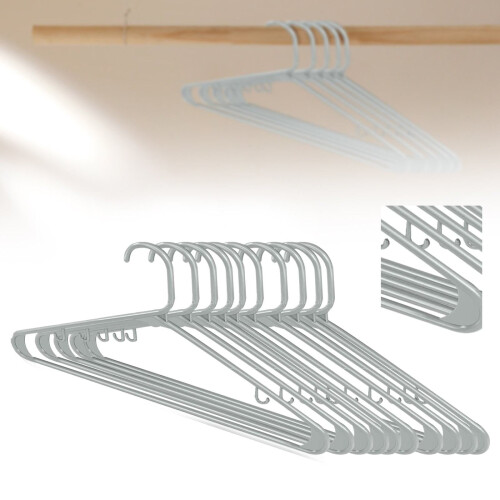 Cintres en plastique blanc, lot de 10