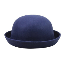 Pălărie Panama Bowler din lână bleumarin unisex pentru adulți
