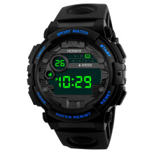 Montre numérique LED pour homme 43,5 mm avec date et alarme